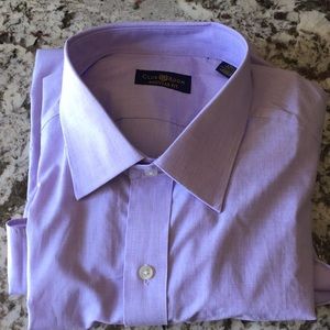 Club room regular fit long sleeve dress shirt.